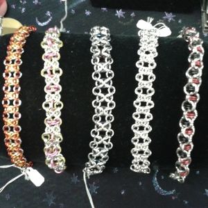 Handmade OOAK aluminum chainmail bracelet